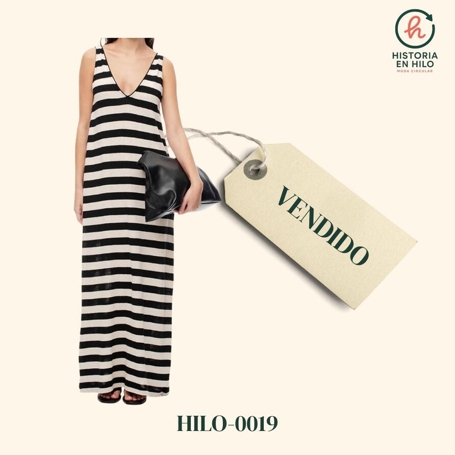 HILO-0019.Vestido largo tejido punto escote en V silueta amplia_Geff